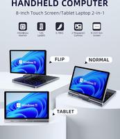2 in 1 Mini 8 inch HD Swivel Touch Screen Compatible with Windows 11 Pro Small Laptop, Intel N100/N150, 12GB RAM, 1TB SSD, Wi-Fi 6, BT 5.2, 2MP Camera, G-Sensor