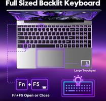 2026 Laptop, 15.6 Inch IPS FHD 1920×1080 Laptop, Core i5-7Y54 Portable Processor, 16 GB RAM, 512 GB SSD, Slim with Backlit Keyboard Notebook