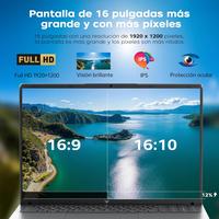 Ryzen 4300U 16 Inch FHD up to 3.7GHz, Superior to 3500U/3200U/N150, 16GB RAM DDR4 512GB SSD Expandable to 2TB, HDMI, BT5.0, Type C, Computer for Office and Study