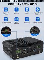 Core i7 1165G7 Fanless Mini PC, i7 Industrial PC, i225 2.5Gbe Lan, Win 11 Pro, 32GB RAM 512GB SSD, GPIO, HD, VGA, 6 RS232 COM, SIM Slot, Dual Band WiFi, BT4.0, Linux Mini Computer