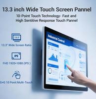 Panel Tablet Táctil Todo en Uno 13,3 Pulgadas-HEIGAOLAPC Industrial Pantalla Táctil Integrado Win 11 Pro, N5100, 8GB Ram 128GB Rom, IPS 1920*1080, USB 3.0*4, RS232, LAN, HDMI, Type-C 3,1