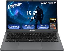 Energizer Energybook Pro – 15,6’’ FHD IPS, AMD Ryzen 5 3.7 Ghz, 8GoRAM Extensible, 256 SSD Nvme, Ryzen, Vega8, Longue autnomie 6000Mah, Windows 11, AZERTY (FR)