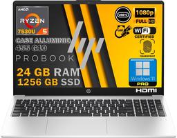 HP PROBOOK 455 G10 Argent en aluminium, RAM 24 Go, SSD 1256 Go, écran FullHD