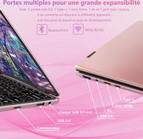 Convertible 2-en-1 À Écran De 11 Pouces, Celeron N100, 16 Go DDR4, 1920 * 1200 IPS, Clavier Rétroéclairé,Pavé Ovale (, 16+256G SSD)