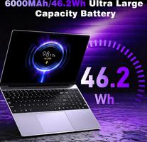 NAIKLULU 17.3 Inch Computer, Processor N150 (1.2 to 3.6Ghz) RAM 16GB SSD 1TB 2025 Computer, Full Backlit Keyboard/Touchpad/Type-C/6000Mah