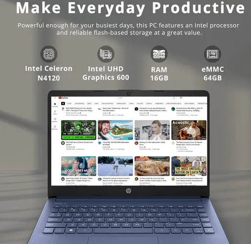HP 14" HD BrightView Premium Stream