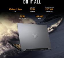 ASUS TUF Gaming F16 (2024) Gaming Laptop, 16:10 FHD+ 144Hz IPS Display, Intel Core 5 210H, NVIDIA GeForce RTX 4050, 16GB DDR5, 512GB PCIe Gen4 SSD, Wi-Fi 6, Win11 Home, FX66