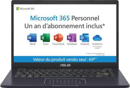 Asus E410MA-BV006TS+MS365+sacoche+souris