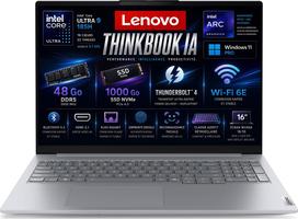 Lenovo ThinkBook IA, Intel 9 185H, RAM 48Go DDR5, SSD 1To, Écran