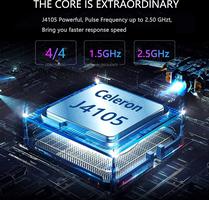 KUU 14.1"' XBOOK2, Windows 11 8GB RAM DDR4 256GB SSD, Notebook Celeron J4105 Processor, con Bluetooth 4.2, USB3.0, HDMI, UHD Graphics 600, Monitor de IPS FHD