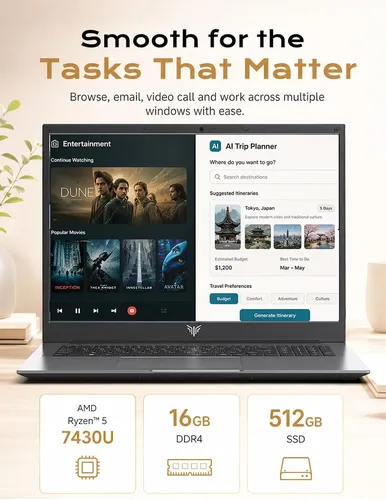Tivique Ryzen 5 7430U Laptop