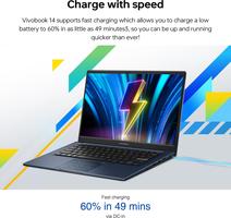 ASUS Vivobook 14" FHD | Intel Core i3-1215U | Intel Iris Xe Graphics | HDMI | Blue | 8GB RAM | 128GB SSD | Windows 11 S | Bundle with USB 3.0 Hub