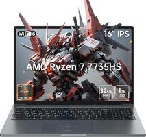 Blackview 2025 16" Gaming Laptop,Ryzen 7 7735HS(Best 7430u/5700u/I7-11800H) up to 4.8GHz,FHD,32GB RAM DDR5 4800MHz 1TB SSD,Backlit Keyboard,WiFi-6,BT 5.2,Windows 111 Pro