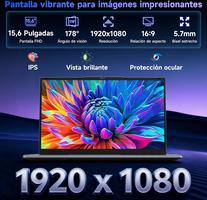 BMAX 15.6" Core i3-8109U up to 3.6 GHz 16GB RAM 512GB SSD Win 11 Pro 5G WiFi, Bluetooth 5.0, USB 3.0x2, HDMI, 1920x1080 FHD Protects Spanish Keyboard