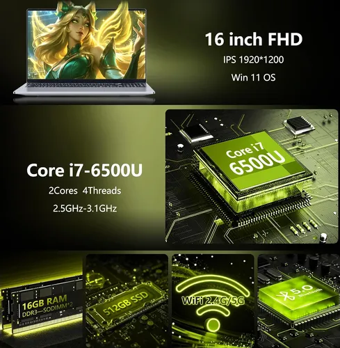 Diakuoe 15.6 Inch Laptop