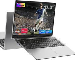 ACEMAGIC 17.3 Inch Ryzen 3 4300U up to 3.7 GHz (Exceed N95/N150/3500U/3200U) 16 GB RAM DDR4 512 GB SSD Expansion 2TB, Battery 6000mAh, USB, BT, HDMI, Silver