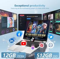 AUKABREX 15.6 Inch, 8GB/12GB RAM 256GB SSD, Celeron Processor N4000 (12GB RAM + 256GB SSD)