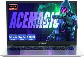 ACEMAGIC 18.5" Ryzen 3 4300U, 16 Go DDR4, 512 Go SSD, 1920 x 1080 IPS Full HD, 8000 mAh, BT5.0, HDMI, Type-C AX18