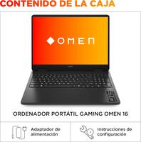 HP OMEN Slim Gaming 16 Inch 2.5K WQXGA (Intel 7-255H, 24GB RAM, 1TB SSD, NVIDIA RTX 5060, Windows 11 Home) Spanish QWERTY Keyboard – Black