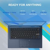 ASUS Vivobook 14" FHD | Intel Core i3-1215U | Intel Iris Xe Graphics | HDMI | Blue | 8GB RAM | 128GB SSD | Windows 11 S | Bundle with USB 3.0 Hub