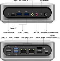 Tuofudun Mini Gaming InteI i9 11900H, 32GB DDR4 1TB SSD, Win11 Pro Mini Gamer Computer, UHD Gráficos, HDMI/Type-C/DP Triple 4K@60Hz Pantalla, WiFi6 BT5.2/2.5G Ethernet