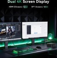NiPoGi Essenx E1 Mini AΜD Ryzen 3250U W11 Pro(2C/4T,Max 3,5GHz,Mieux Que 3200U/N100) 8Go DDR4 RAM+256Go SSD,4K Dual Display(HDMI 2.0+DP1.4) WiFi5/BT4.2/LAN,Ordinateur de Bureau Éducation