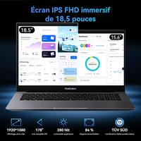 Blackview 【Garantie de 3 Ans】 2026 Acebook 10 18,5 Pouces, Intel Twin Lake N150（Jusqu’à 3,6 GHz 60.8Wh W-11 16Go+512Go SSD Laptop, HDMI+WiFi 6+BT 5.2+USB, Certifié TUV