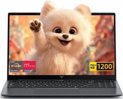 Ryzen 4300U 16 Inch FHD up to 3.7GHz, Superior to 3500U/3200U/N150, 16GB RAM DDR4 512GB SSD Expandable to 2TB, HDMI, BT5.0, Type C, Computer for Office and Study