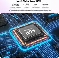 Monovate 15.6" 16 Go LPDDR4 512 Go SSD, Win11 N95 CPU, avec Clavier Rétroéclairé Déverrouillage Empreinte,PC 180°Flip IPS Écran 1080P, USB 3.0/BT4.2