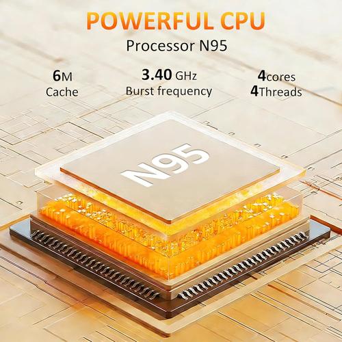 CYCLUS 15.6 Pouces IPS N95 Processor (4C/4T, Boost 3,4 GHz), XE-LP Graphics, 16GB RAM 512 GB de SSD, Clavier Rétroéclairé/Webcam, Comprend Un Cache Clavier AZERTY