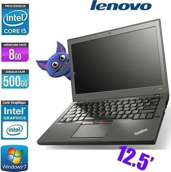 PC Portable Lenovo ThinkPad X250 - I5-5200U, 8Go RAM, 500Go HDD, Win10 Pro - Occasion