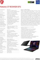 Gaming MSI Katana 15 B13VGK-2076FR