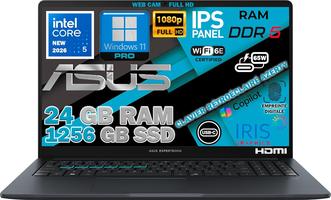 ASUS ExpertBook Intel Core 5 120U 14 Gén 12 Cœurs, RAM 24Go DDR5, SSD 1256 Go