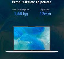 HUAWEI MateBook D 16 Ordinateurs, 16 Pouces FullView Eye Comfort Display, Processeur Intel® Core™ i5-12450H 12e génération, 8 Go +512 Go, 1,68 KG, Supercharge 65 W, Windows 11 Home