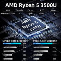 15.6" 16GB DDR4 512GB SSD, HD Processeur AMD Ryzen 5 3500U Graphiques Intégrés avec Touch ID WiFi 2,4/5G Bluetooth 2xUSB 3.0 pour Étudiants/Bureau/Jeux