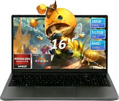 CYCLUS 16 Pouces Gaming R5 3500U Processor (2,1 à 3,7 GHz 4C/8T), Vega 8 Graphics, 16GB RAM 512GB SSD, Clavier Rétroéclairé/Webcam/Type-C, Clavier AZERTY