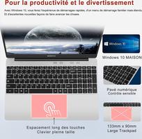 15.6" Windows 10 Intel 128Go ROM Soutien Extension SSD 6Go léger WOZIFAN FHD 1080 2.4G+5G WiFi c 4.2 HDMI inclut Souris sans Fil & Autocollant AZERTY-Argent