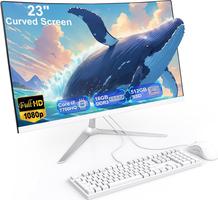 23.8 Pouces Ordinateur Tout-in-Un Ordinateur de Bureau de écran courbé Core i7 7700HQ (jusqu'à 3,8 GHz) 16 Go RAM 512 Go SSD Dual Band WiFi Bluetooth 5.0 Complet Avec Clavier et Souris câblé