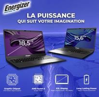 Energizer Energybook Pro – 15,6’’ FHD IPS, AMD Ryzen 5 3.7 Ghz, 8GoRAM Extensible, 256 SSD Nvme, Ryzen, Vega8, Longue autnomie 6000Mah, Windows 11, AZERTY (FR)