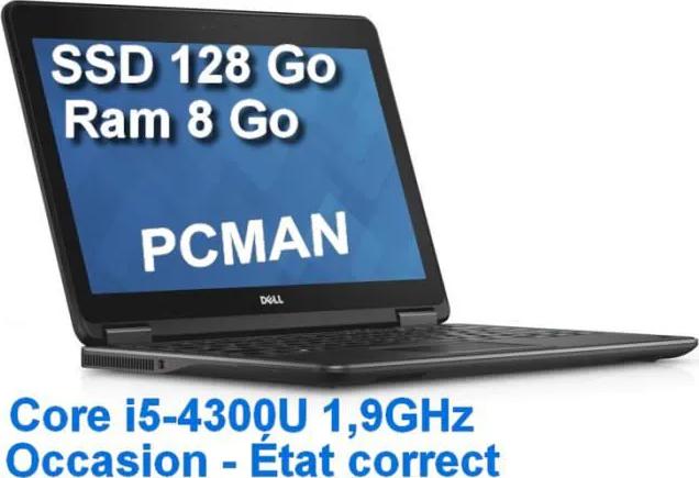 Dell 12.5 E7240 Laptop (Core i5 1.9GHz, 8GB RAM, 500GB SSD) - Grade A