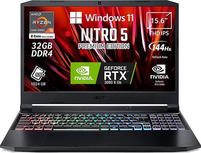 Acer Nitro 5 Gaming AMD Ryzen 9 5900HX 8 CORE, RAM 32 Go DDR4, SSD 1024 Go PCIe NVMe , écran