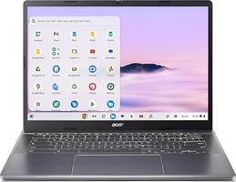 Acer Chromebook Plus 514 – 14 inches (AMD Ryzen 3 7320C, 8 GB RAM LPDDR5X, 256 GB SSD, Chrome OS, AMD Radeon Graphics) Grey – QWERTY Spanish Backlit Keyboard