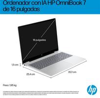 HP OmniBook 7 AI 16-ay0009ns, Intel Core 7-255H, 32GB RAM, 1TB SSD, NVIDIA GeForce RTX 4050, Windows 11 Home