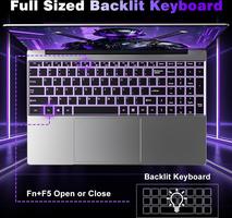 NAIKLULU 17.3 Inch Computer, Processor N150 (1.2 to 3.6Ghz) RAM 16GB SSD 1TB 2025 Computer, Full Backlit Keyboard/Touchpad/Type-C/6000Mah