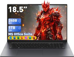 18.5" 24 Go de RAM, SSD 1 to, processeur Double cœur m3-8100Y jusqu'à 3,4 GHz, HDMI, RJ45, Grand écran, Win 11, Le télétravail, Le multitâche et Le Divertissement