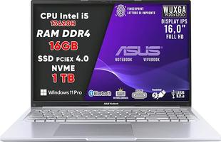 ASUS VivoBook i5 13420H, RAM DDR4 16 Go, SSD 1 To PCI-e 4.0, écran IPS WUXGA