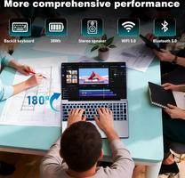 15.6 Inch Gold Processor 4425Y, RAM 8GB SSD 256GB Notebook Laptop, 5000Mah/1920x1080P/Webcam/WIFI 5/TF Card Slot