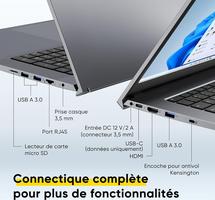 18.5" 24 Go de RAM, SSD 1 to, processeur Double cœur m3-8100Y jusqu'à 3,4 GHz, HDMI, RJ45, Grand écran, Win 11, Le télétravail, Le multitâche et Le Divertissement