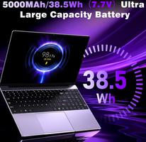 15.6 Inch Gold Processor 4425Y, RAM 8GB SSD 256GB Notebook Laptop, 5000Mah/1920x1080P/Webcam/WIFI 5/TF Card Slot