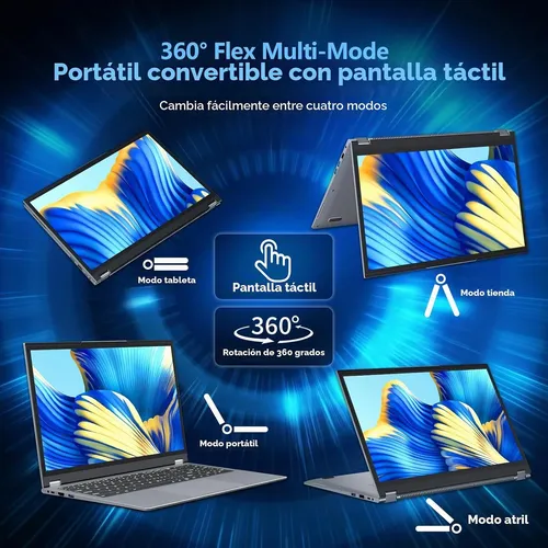 Nikotsis 15.6 Inch 2 in 1 Laptop
